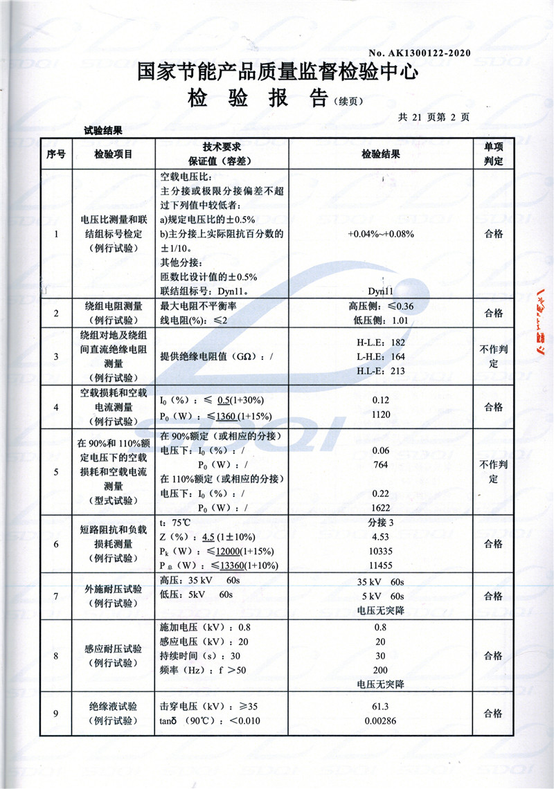 高低压试验报告-S11-1250清徐清徐清徐油浸式变压器-2.jpg